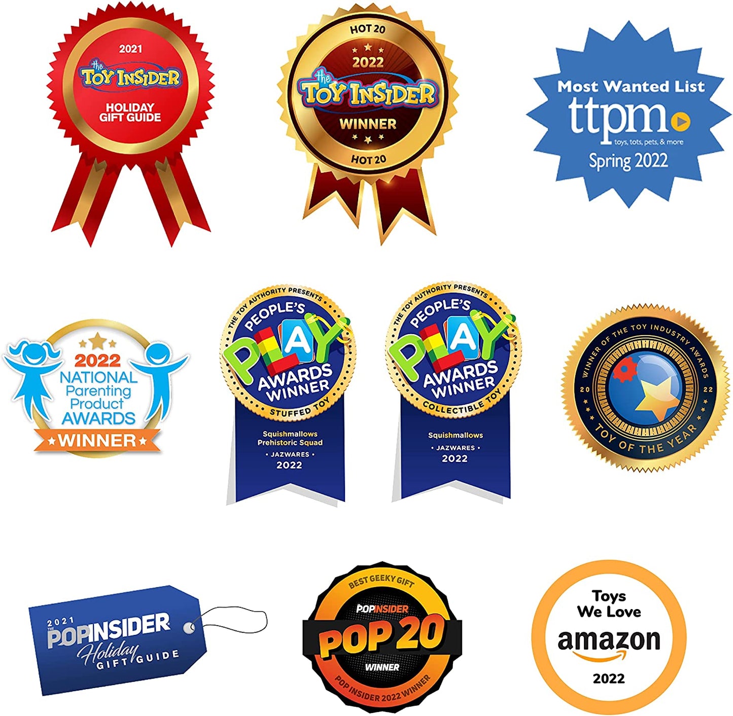 Original 5-Inch Halloween 4-Pack – Gabin Pumpkin Axolotl, Fitzy Goblin Holding Latte, Malcolm Bat Mushroom, Ms. K Purple Clown – Official Jazwares Plush (Little)