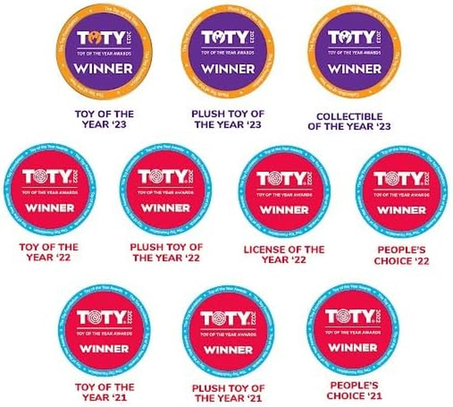 Original 5-Inch Halloween 4-Pack – Gabin Pumpkin Axolotl, Fitzy Goblin Holding Latte, Malcolm Bat Mushroom, Ms. K Purple Clown – Official Jazwares Plush (Little)