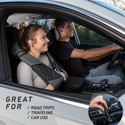 Massagers for Neck and Back with Heat - Deep Tissue 3D Kneading Pillow, Electric Shiatsu Shoulder Massage, Foot, Legs,Body - Relieve Muscle Pain - Office, Home & Car