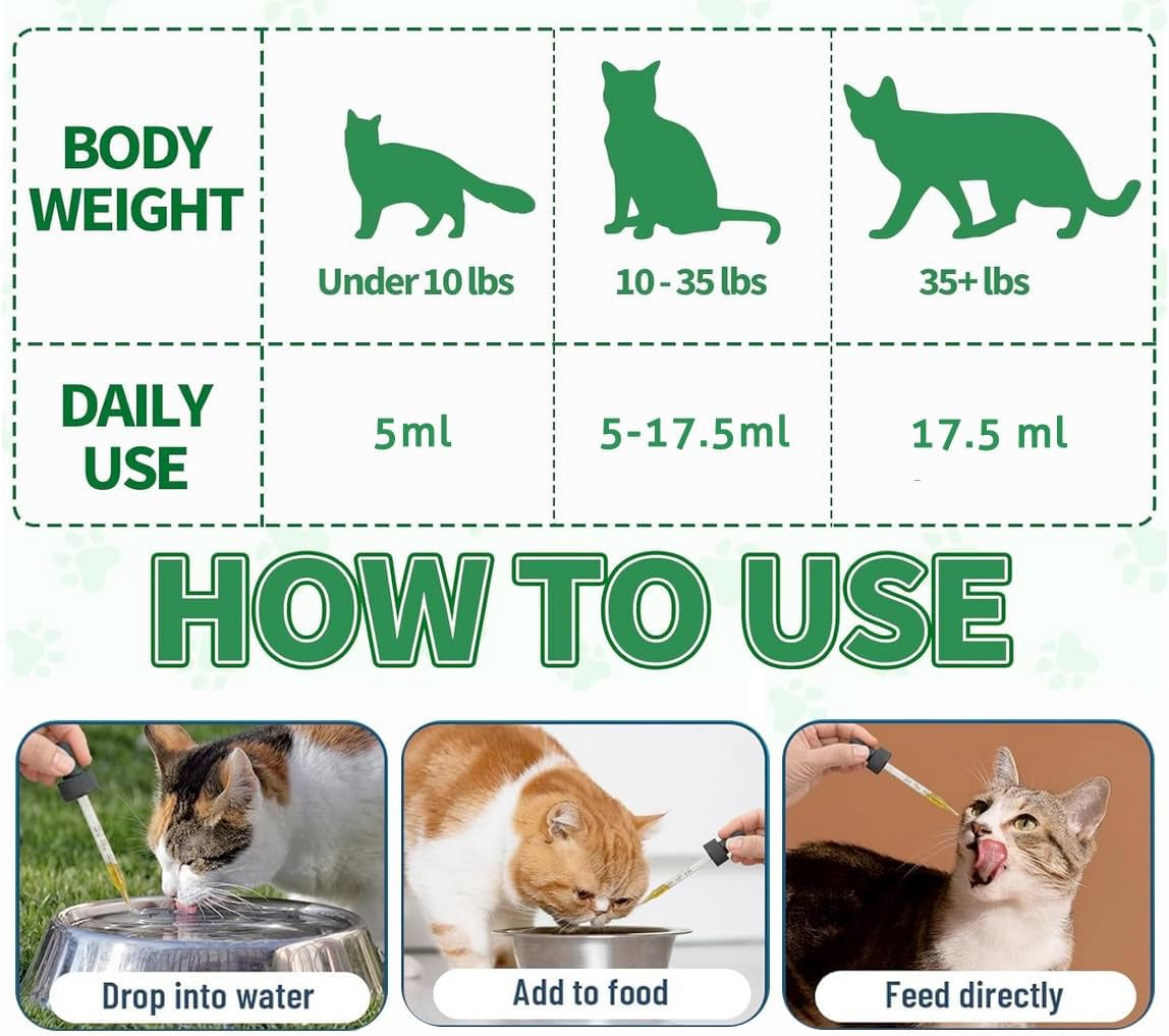 Liquid Cat & Kitten Dewormer for All Wormers, Pyrantel Pamoate, Roundworms & Hookworms 3.5Oz, 100Ml