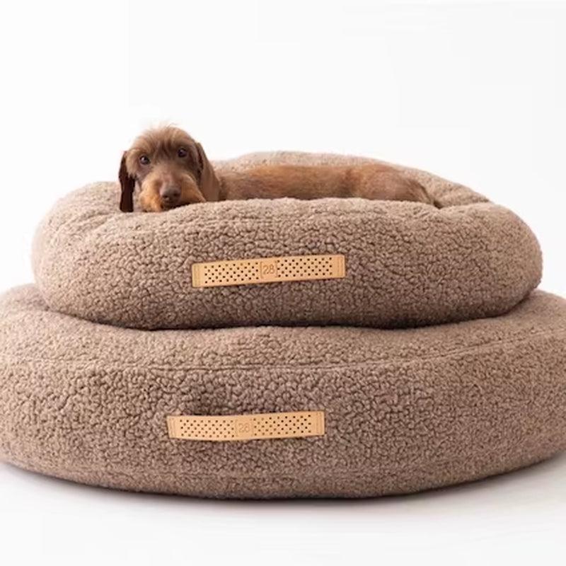 Yangyangpet Cheap Cama De Perro 40CM 120CM Custom Boucle Warm round Donut Cuddler Luxury Animal Bed Cat Boucle Pet Bed
